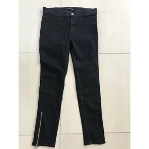 Marissa Webb Low Rise Moto Cropped Stretch Skinny Denim Jeans FLAW
